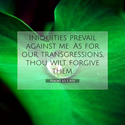 Picture 07 - Psalms 65:3 ASV - Iniquities prevail against me: As for our - Bible Verse Picture