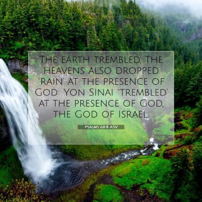 Picture 07 - Psalms 68:8 ASV - The earth trembled, The heavens also dropped - Bible Verse Picture