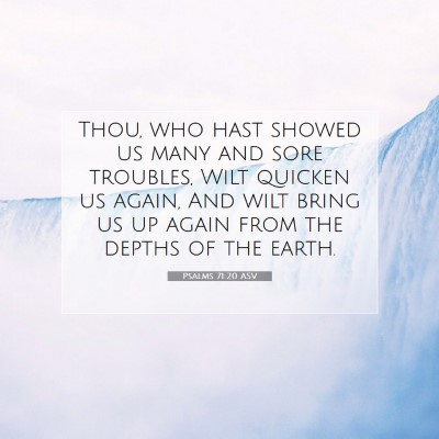 Picture 07 - Psalms 71:20 ASV - Thou, who hast showed us many and sore troubles, - Bible Verse Picture