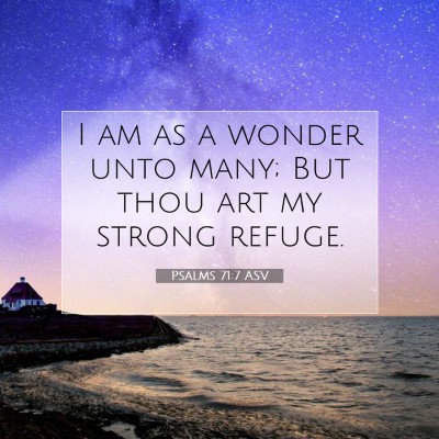 Picture 07 - Psalms 71:7 ASV - I am as a wonder unto many; But thou art my - Bible Verse Picture