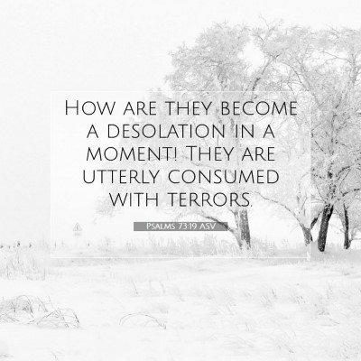 Picture 07 - Psalms 73:19 ASV - How are they become a desolation in a moment! - Bible Verse Picture