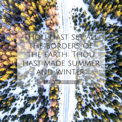Picture 07 - Psalms 74:17 ASV - Thou hast set all the borders of the earth: Thou - Bible Verse Picture