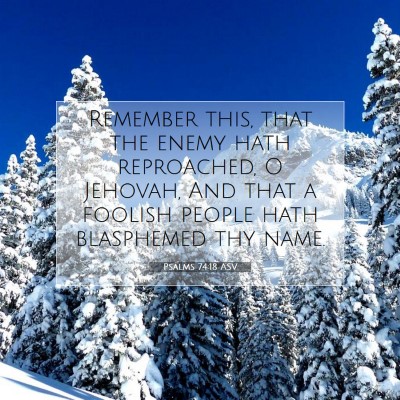 Picture 07 - Psalms 74:18 ASV - Remember this, that the enemy hath reproached, O - Bible Verse Picture