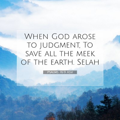 Picture 07 - Psalms 76:9 ASV - When God arose to judgment, To save all the meek - Bible Verse Picture