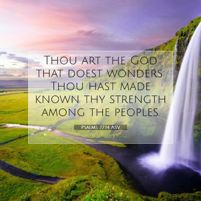 Picture 07 - Psalms 77:14 ASV - Thou art the God that doest wonders: Thou hast - Bible Verse Picture