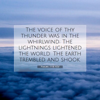 Picture 07 - Psalms 77:18 ASV - The voice of thy thunder was in the whirlwind; - Bible Verse Picture
