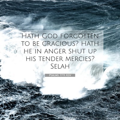 Picture 07 - Psalms 77:9 ASV - Hath God forgotten to be gracious? Hath he in - Bible Verse Picture