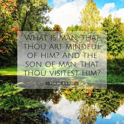 Picture 07 - Psalms 8:4 ASV - What is man, that thou art mindful of him? And - Bible Verse Picture