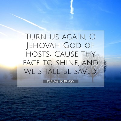 Picture 07 - Psalms 80:19 ASV - Turn us again, O Jehovah God of hosts; Cause thy - Bible Verse Picture