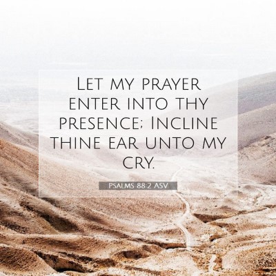 Picture 07 - Psalms 88:2 ASV - Let my prayer enter into thy presence; Incline - Bible Verse Picture
