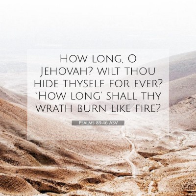 Picture 07 - Psalms 89:46 ASV - How long, O Jehovah? wilt thou hide thyself for - Bible Verse Picture