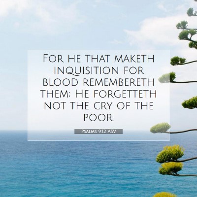 Picture 07 - Psalms 9:12 ASV - For he that maketh inquisition for blood - Bible Verse Picture