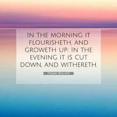 Picture 07 - Psalms 90:6 ASV - In the morning it flourisheth, and groweth up; In - Bible Verse Picture