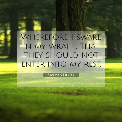 Picture 07 - Psalms 95:11 ASV - Wherefore I sware in my wrath, That they should - Bible Verse Picture