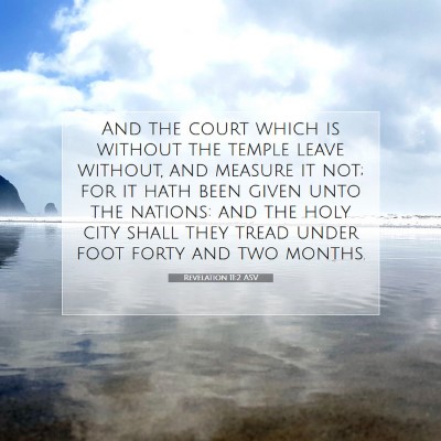 Picture 07 - Revelation 11:2 ASV - And the court which is without the temple leave - Bible Verse Picture
