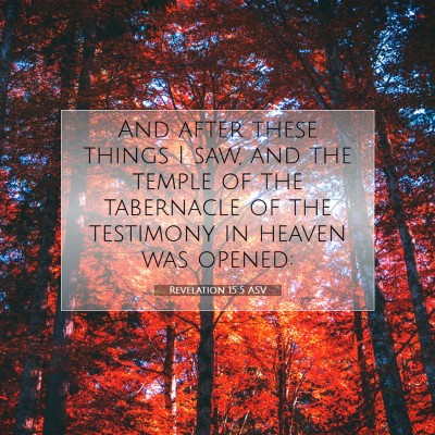 Picture 07 - Revelation 15:5 ASV - And after these things I saw, and the temple of - Bible Verse Picture