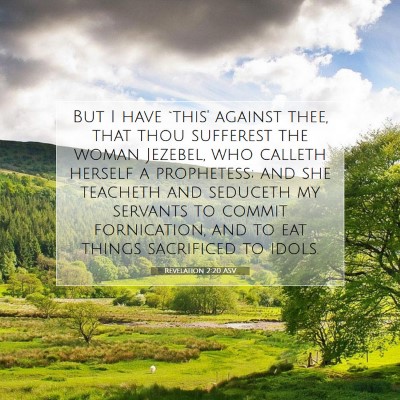 Picture 07 - Revelation 2:20 ASV - But I have `this' against thee, that thou - Bible Verse Picture