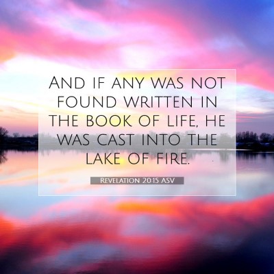 Picture 07 - Revelation 20:15 ASV - And if any was not found written in the book of - Bible Verse Picture
