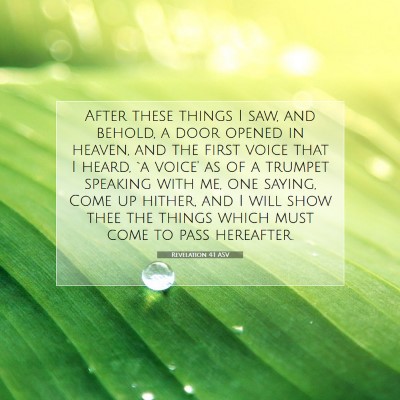 Picture 07 - Revelation 4:1 ASV - After these things I saw, and behold, a door - Bible Verse Picture