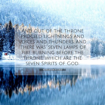 Picture 07 - Revelation 4:5 ASV - And out of the throne proceed lightnings and - Bible Verse Picture