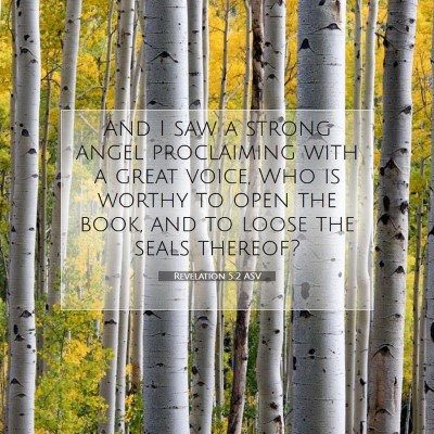 Picture 07 - Revelation 5:2 ASV - And I saw a strong angel proclaiming with a great - Bible Verse Picture
