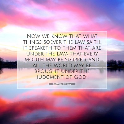 Picture 07 - Romans 3:19 ASV - Now we know that what things soever the law - Bible Verse Picture