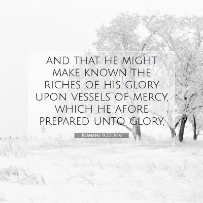 Picture 07 - Romans 9:23 ASV - and that he might make known the riches of his - Bible Verse Picture