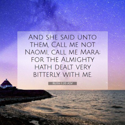Picture 07 - Ruth 1:20 ASV - And she said unto them, Call me not Naomi, call - Bible Verse Picture