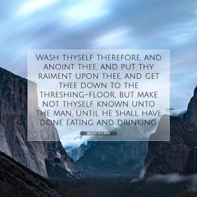 Picture 07 - Ruth 3:3 ASV - Wash thyself therefore, and anoint thee, and put - Bible Verse Picture