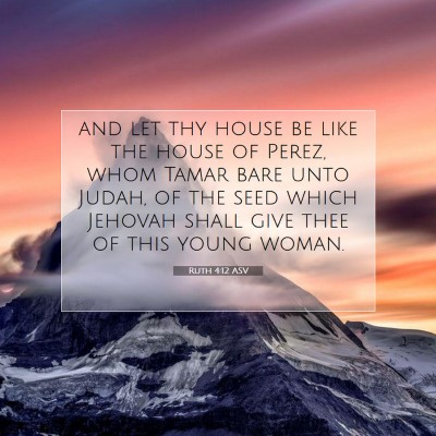 Picture 07 - Ruth 4:12 ASV - and let thy house be like the house of Perez, - Bible Verse Picture