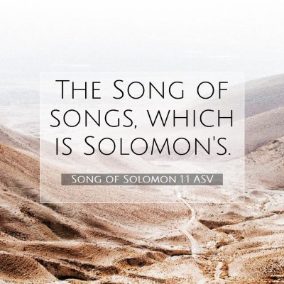 Picture 07 - Song of Solomon 1:1 ASV - The Song of songs, which is - Bible Verse Picture
