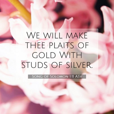 Picture 07 - Song of Solomon 1:11 ASV - We will make thee plaits of gold With studs of - Bible Verse Picture