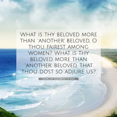 Picture 07 - Song of Solomon 5:9 ASV - What is thy beloved more than `another' beloved, - Bible Verse Picture