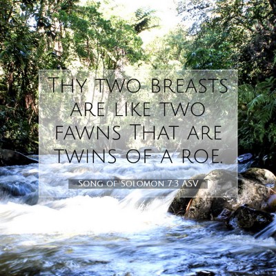 Picture 07 - Song of Solomon 7:3 ASV - Thy two breasts are like two fawns That are twins - Bible Verse Picture