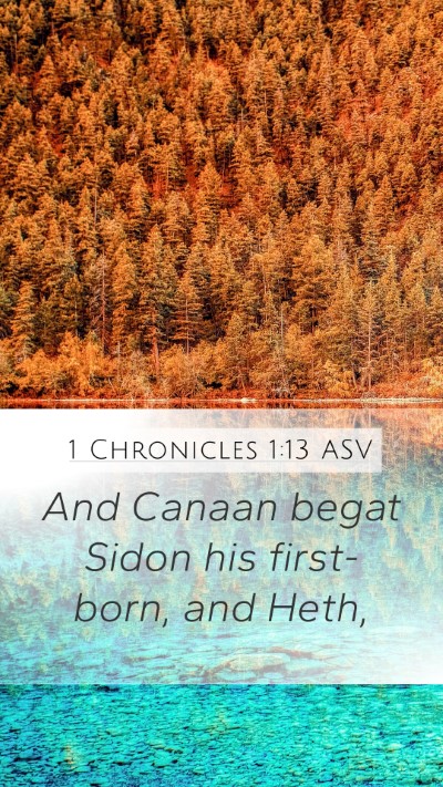1 Chronicles 1:13 ASV Bible Verse Image