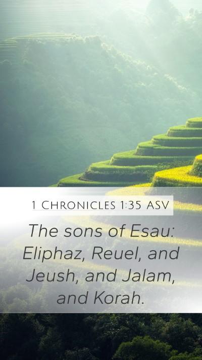 1 Chronicles 1:35 ASV Bible Verse Image