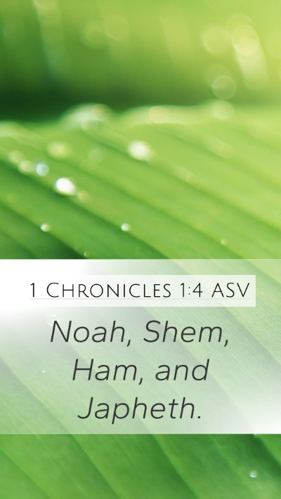 1 Chronicles 1:4 ASV Bible Verse Image