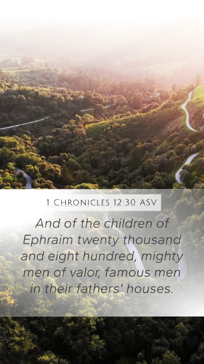 1 Chronicles 12:30 ASV Bible Verse Image