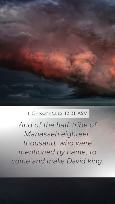 1 Chronicles 12:31 ASV Bible Verse Image