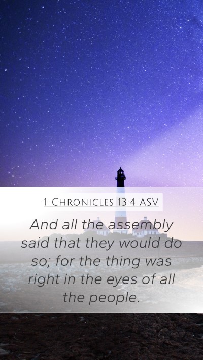 1 Chronicles 13:4 ASV Bible Verse Image