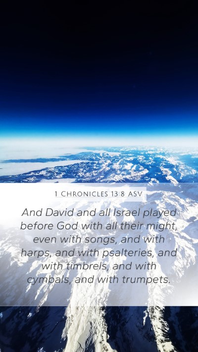 1 Chronicles 13:8 ASV Bible Verse Image