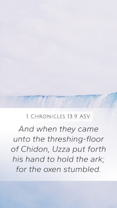 1 Chronicles 13:9 ASV Bible Verse Image