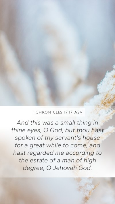 1 Chronicles 17:17 ASV Bible Verse Image