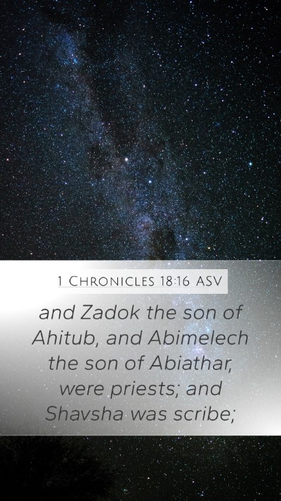 1 Chronicles 18:16 ASV Bible Verse Image