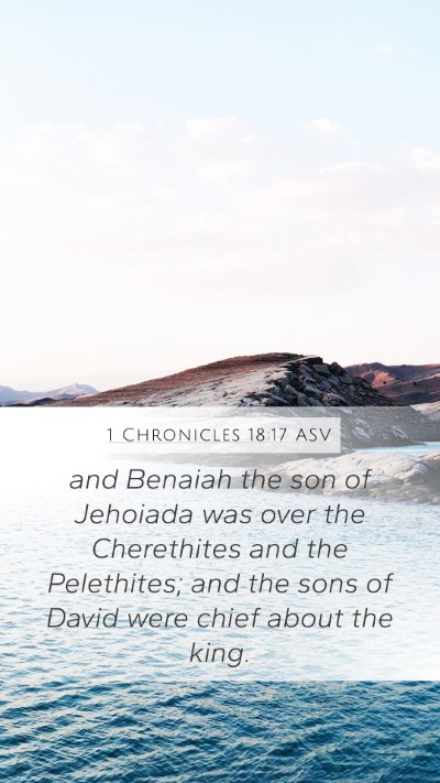1 Chronicles 18:17 ASV Bible Verse Image