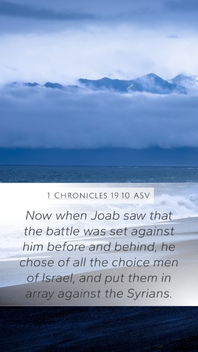 1 Chronicles 19:10 ASV Bible Verse Image