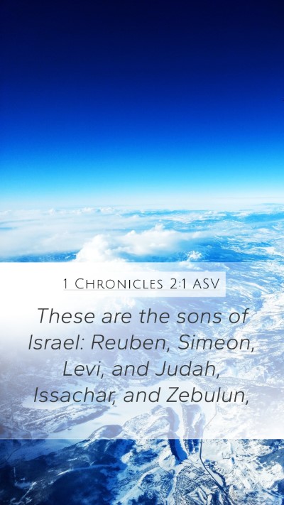 1 Chronicles 2:1 ASV Bible Verse Image