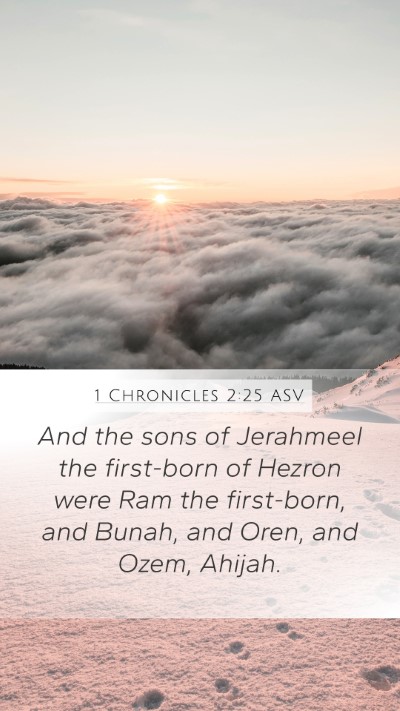 1 Chronicles 2:25 ASV Bible Verse Image