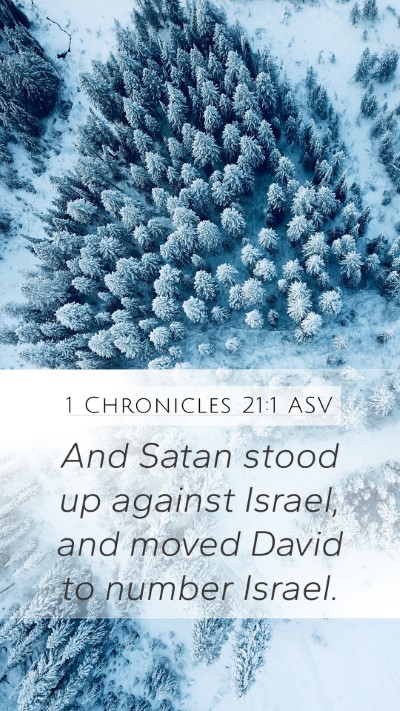 1 Chronicles 21:1 ASV Bible Verse Image