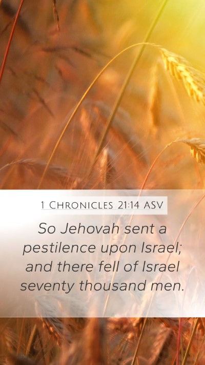 1 Chronicles 21:14 ASV Bible Verse Image
